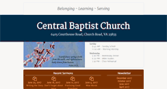 Desktop Screenshot of centralbaptist1873.org